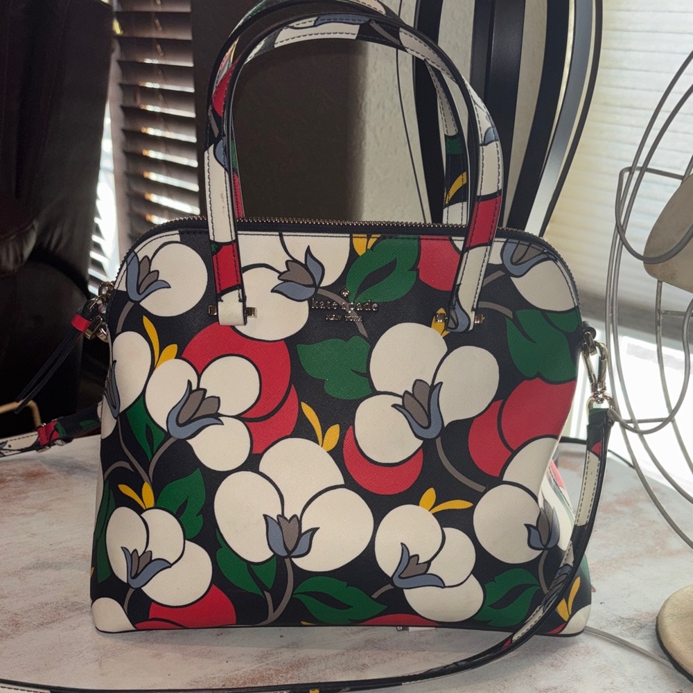 Kate Spade DAWN Breezy FLORAL Satchel Dome Crossbody NWOT